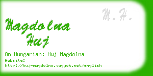 magdolna huj business card